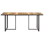 Vidaxl table de salle � manger 180 cm bois de manguier brut