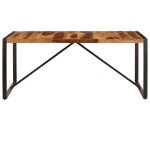 Vidaxl table de salle  manger 180x90x75 cm bois de sesham solide