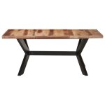 Vidaxl table de salle  manger 180x90x75 cm bois solide avec finition