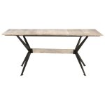 Vidaxl table de salle � manger 180x90x76 cm bois de manguier massif