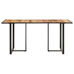Vidaxl table de salle � manger 200 cm bois de manguier brut