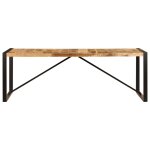Vidaxl table de salle � manger 220x100x75 cm bois de manguier solide