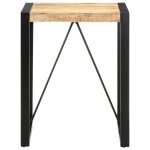 Vidaxl table de salle � manger 60x60x75cm bois de manguier massif brut