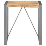 Vidaxl table de salle � manger 70x70x75cm bois de manguier massif brut