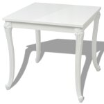 Vidaxl table de salle à manger 80 x 80 x 76 cm laquée blanche Vidaxl table de salle à manger 80 x 80 x 76 cm laquée blanche