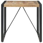 Vidaxl table de salle � manger 80x80x75 cm bois de manguier brut