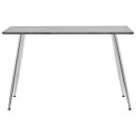 Vidaxl table de salle  manger bton et argent 120x60x74 cm mdf