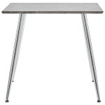 Vidaxl table de salle  manger bton et argent 80, 5x80, 5x73 cm mdf