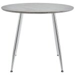Vidaxl table de salle  manger bton et argent 90x73, 5 cm mdf