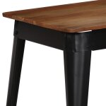 Vidaxl table de salle � manger bois d'acacia et acier 120x60x76 cm