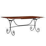 Vidaxl table de salle à manger bois et finition en sesham 200x100x76cm Vidaxl table de salle à manger bois et finition en sesham 200x100x76cm