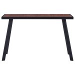 Vidaxl table de salle  manger bois fonc et noir 120x60x75 cm mdf
