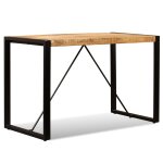 Vidaxl table de salle  manger bois de manguier brut 120 cm