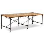 Vidaxl table de salle  manger bois de manguier massif 240 cm