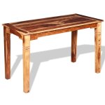 Vidaxl table de salle  manger bois massif de sesham 120 x 60 x 76 cm
