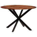 Vidaxl table de salle  manger bois massif de sesham 120 x 77 cm