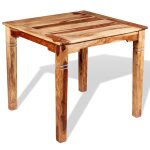 Vidaxl table de salle  manger bois massif de sesham 82 x 80 x 76 cm