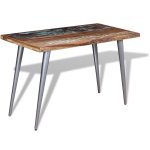 Vidaxl table de salle  manger bois de rcupration 120 x 60 x 76 cm