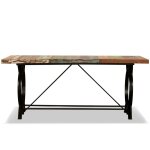 Vidaxl table de salle à manger bois de récupération massif 180 cm Vidaxl table de salle à manger bois de récupération massif 180 cm