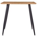 Vidaxl table de salle  manger chne et noir 80, 5x80, 5x73 cm mdf