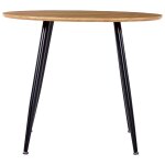 Vidaxl table de salle  manger chne et noir 90x73, 5 cm mdf