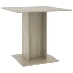 Vidaxl table de salle à manger chêne sonoma 80 x 80 x 75 cm aggloméré Vidaxl table de salle à manger chêne sonoma 80 x 80 x 75 cm aggloméré