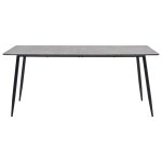 Vidaxl table de salle  manger gris 180x90x75 cm mdf