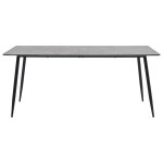 Vidaxl table de salle  manger gris 200x100x75 cm mdf