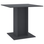 Vidaxl table de salle à manger gris 80 x 80 x 75 cm aggloméré Vidaxl table de salle à manger gris 80 x 80 x 75 cm aggloméré