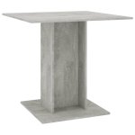 Vidaxl table de salle  manger gris bton 80 x 80 x 75 cm agglomr