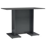 Vidaxl table de salle à manger gris brillant 110x60x75 cm aggloméré Vidaxl table de salle à manger gris brillant 110x60x75 cm aggloméré