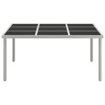 Vidaxl table de salle � manger de jardin 170x170x74, 5cm verre et acier