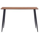 Vidaxl table de salle � manger marron 120x60x75 cm