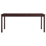 Vidaxl table de salle  manger marron fonc 180 x 90 x 73 cm pin
