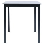 Vidaxl table de salle  manger noir 114x71x75 cm bois d'hva massif