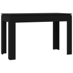 Vidaxl table de salle  manger noir 120 x 60 x 76 cm agglomr