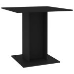 Vidaxl table de salle  manger noir 80 x 80 x 75 cm agglomr