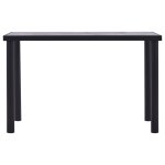 Vidaxl table de salle  manger noir et gris bton 120x60x75 cm mdf