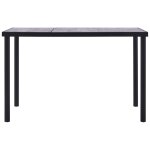 Vidaxl table de salle  manger noir et gris bton 160x80x75 cm mdf