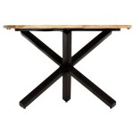 Vidaxl table de salle  manger rond 120x76 cm bois de manguier massif