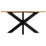 Vidaxl table de salle  manger rond 150x76 cm bois de manguier massif