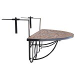 Vidaxl table suspendue de balcon terre cuite mosaque