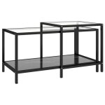 Vidaxl tables  th 2 pcs verre tremp noir