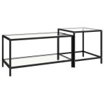 Vidaxl tables à thé 2 pcs verre trempé transparent Vidaxl tables à thé 2 pcs verre trempé transparent