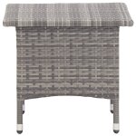 Vidaxl table à thé gris 50x50x47 cm résine tressée Vidaxl table à thé gris 50x50x47 cm résine tressée