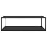 Vidaxl table basse noir 120x60x35 cm verre tremp