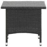Vidaxl table à thé noir 50x50x47 cm résine tressée Vidaxl table à thé noir 50x50x47 cm résine tressée