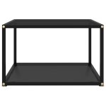 Vidaxl table basse noir 60x60x35 cm verre tremp