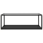 Vidaxl table basse transparent et noir 100x50x35 cm verre tremp