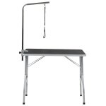 Vidaxl table de toilettage ajustable pour chiens chats 1 potence Vidaxl table de toilettage ajustable pour chiens chats 1 potence